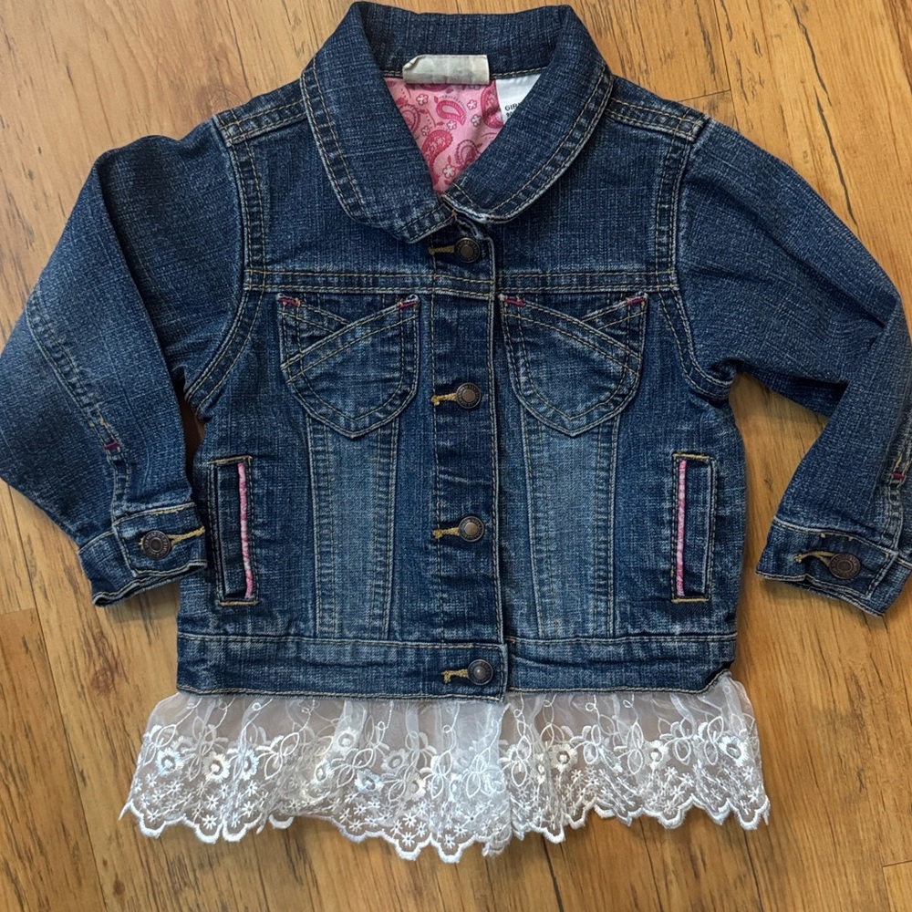 Levi  Strauss 12M Jean Jacket Lace Trim Girls